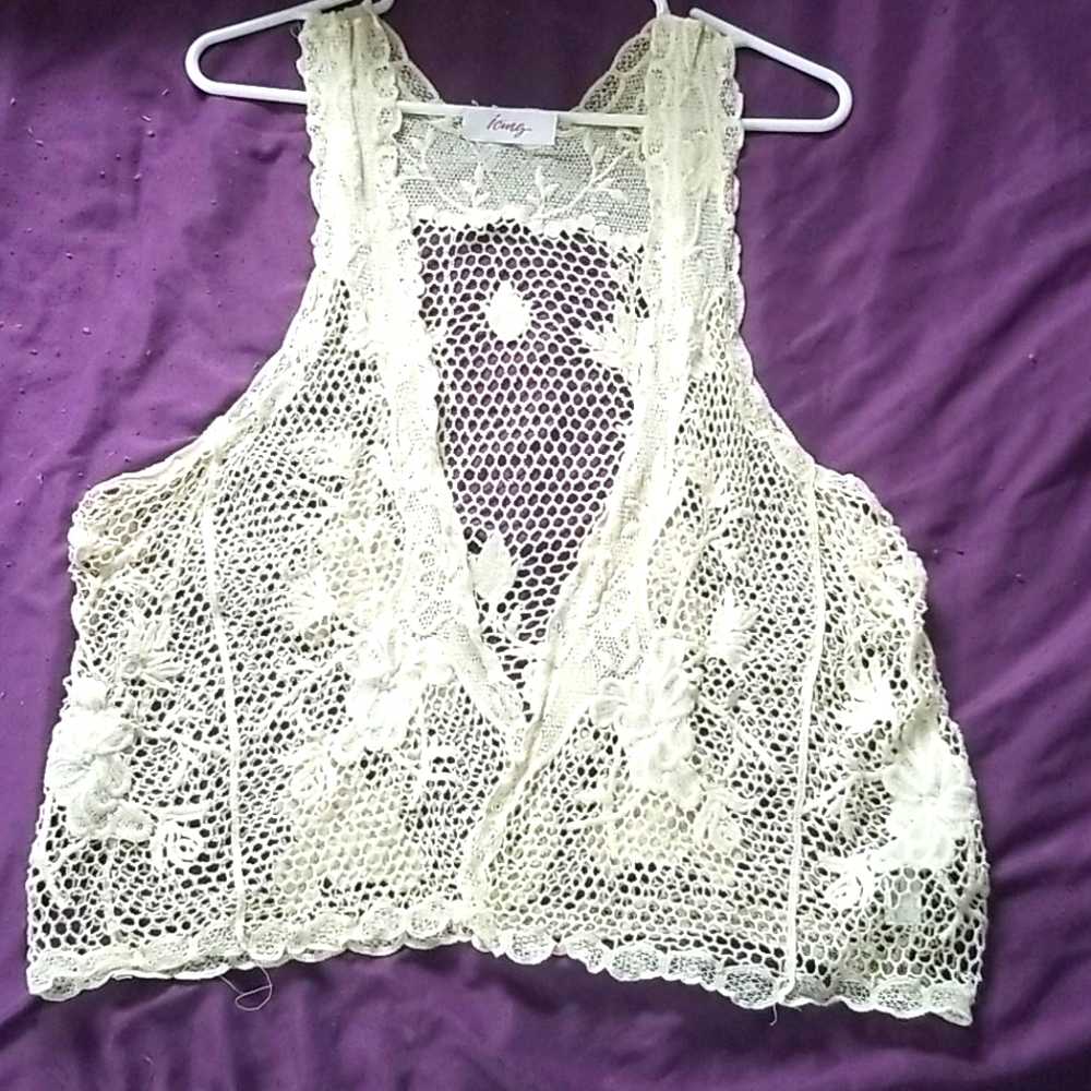 Cotton floral vest
